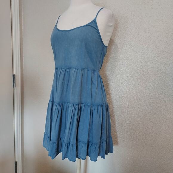 🔴3/$20 Delia's Chambray Blue Tank Dress Size S - Picture 5 of 12